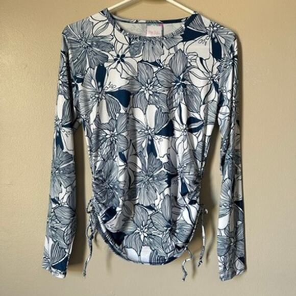Stella Parker Other - Stella Parker Rashguard Womens SMALL Adjustable Side Tie UPF 30 Sun Protection